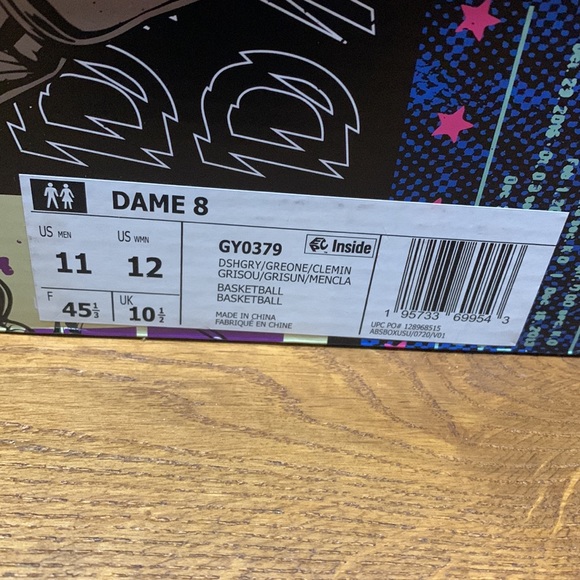 Adidas Dame 8, Men’s US size 11 - Picture 5 of 5